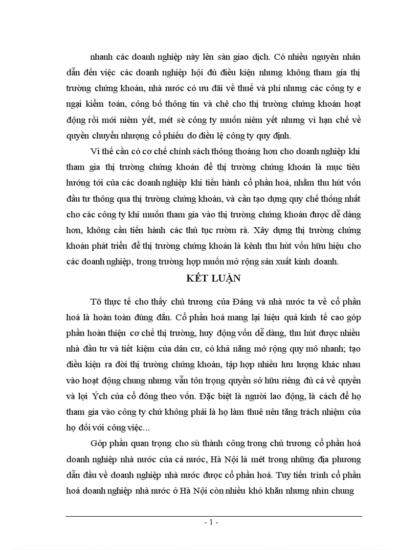 image for page Cổ phần hoá doanh nghiệp nhà nước trên địa bàn Hà Nội