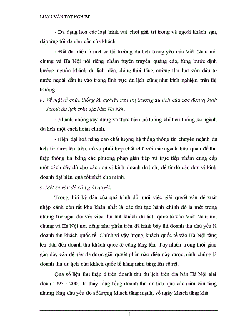image for page Vận dụng phương pháp dãy số thời gian phân tích biến động doanh thu du lịch thời kỳ 1995 2001 và dự đoán doanh thu du lịch thời kỳ 2002 2003 trên địa bàn Hà Nội 1