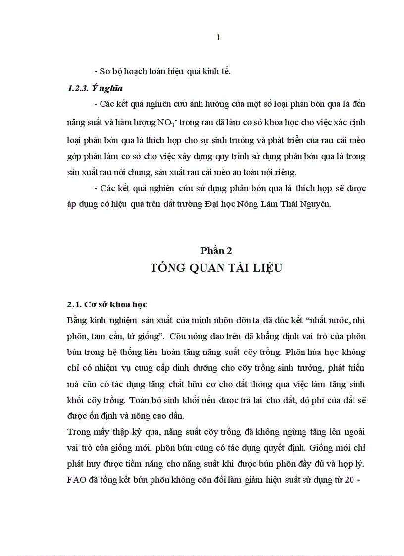 image for page Ảnh hưởng của một số loại phân bón qua lá đến năng suất và hàm lượng nitrat trong cây rau cải mèo vụ Xuân Hè 2010 tại trường Đại học Nông Lâm Thái Nguyên