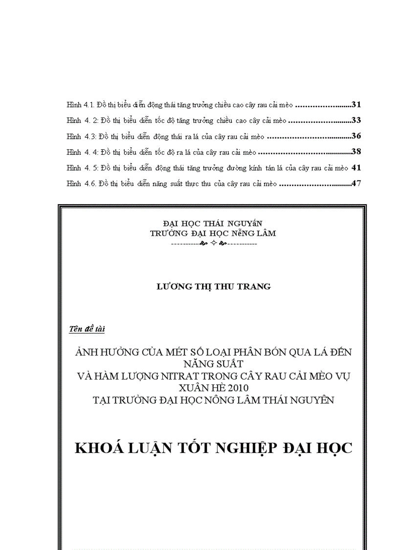 image for page Ảnh hưởng của một số loại phân bón qua lá đến năng suất và hàm lượng nitrat trong cây rau cải mèo vụ Xuân Hè 2010 tại trường Đại học Nông Lâm Thái Nguyên