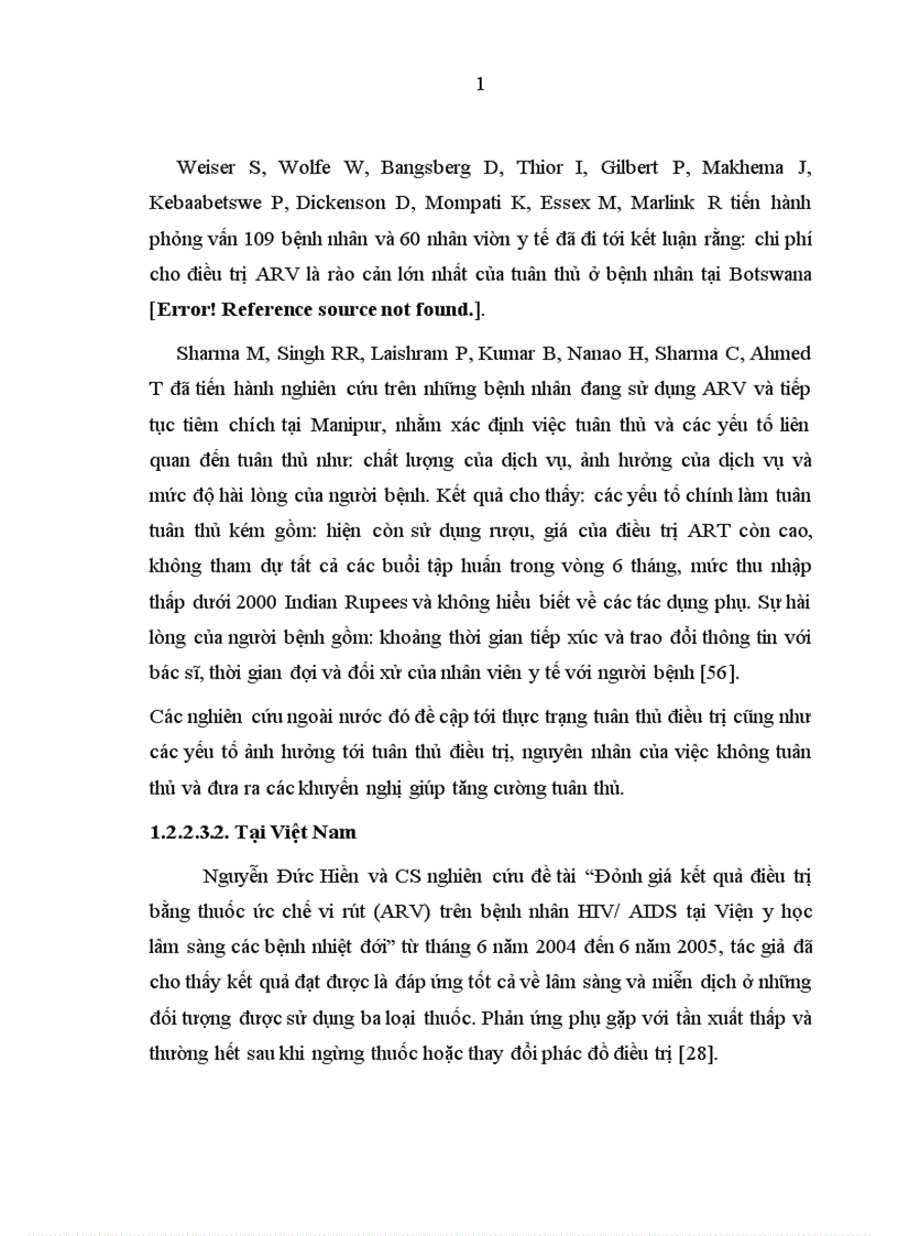 image for page Đánh giá kết quả điểu trị ARV ở bệnh nhân HIV AIDS tại phòng khám ngoại trú Bệnh viện Bệnh nhiệt đới Trung ương