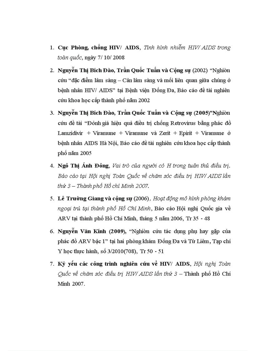 image for page Đánh giá kết quả điểu trị ARV ở bệnh nhân HIV AIDS tại phòng khám ngoại trú Bệnh viện Bệnh nhiệt đới Trung ương