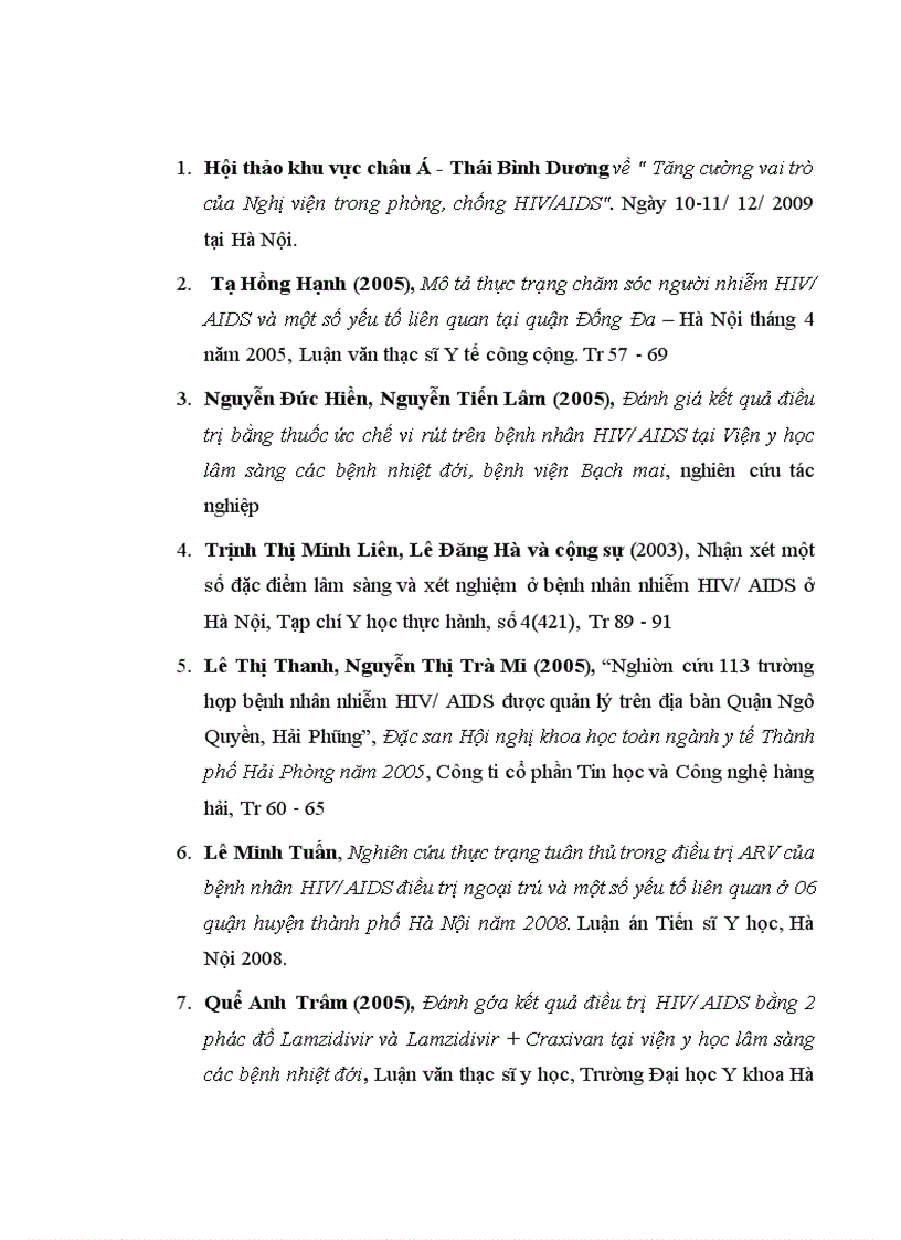 image for page Đánh giá kết quả điểu trị ARV ở bệnh nhân HIV AIDS tại phòng khám ngoại trú Bệnh viện Bệnh nhiệt đới Trung ương