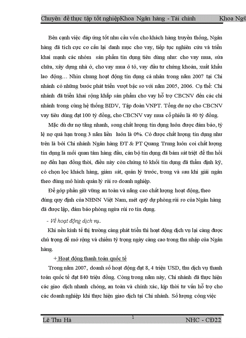 image for page Mở rộng cho vay tiêu dùng tại Chi nhánh Ngân hàng ĐT PT Quang Trung