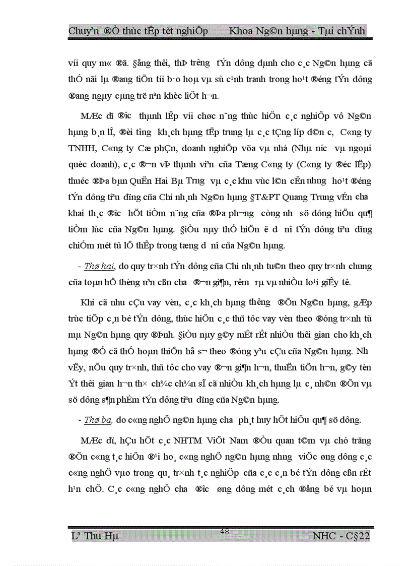 image for page Mở rộng cho vay tiêu dùng tại Chi nhánh Ngân hàng ĐT PT Quang Trung