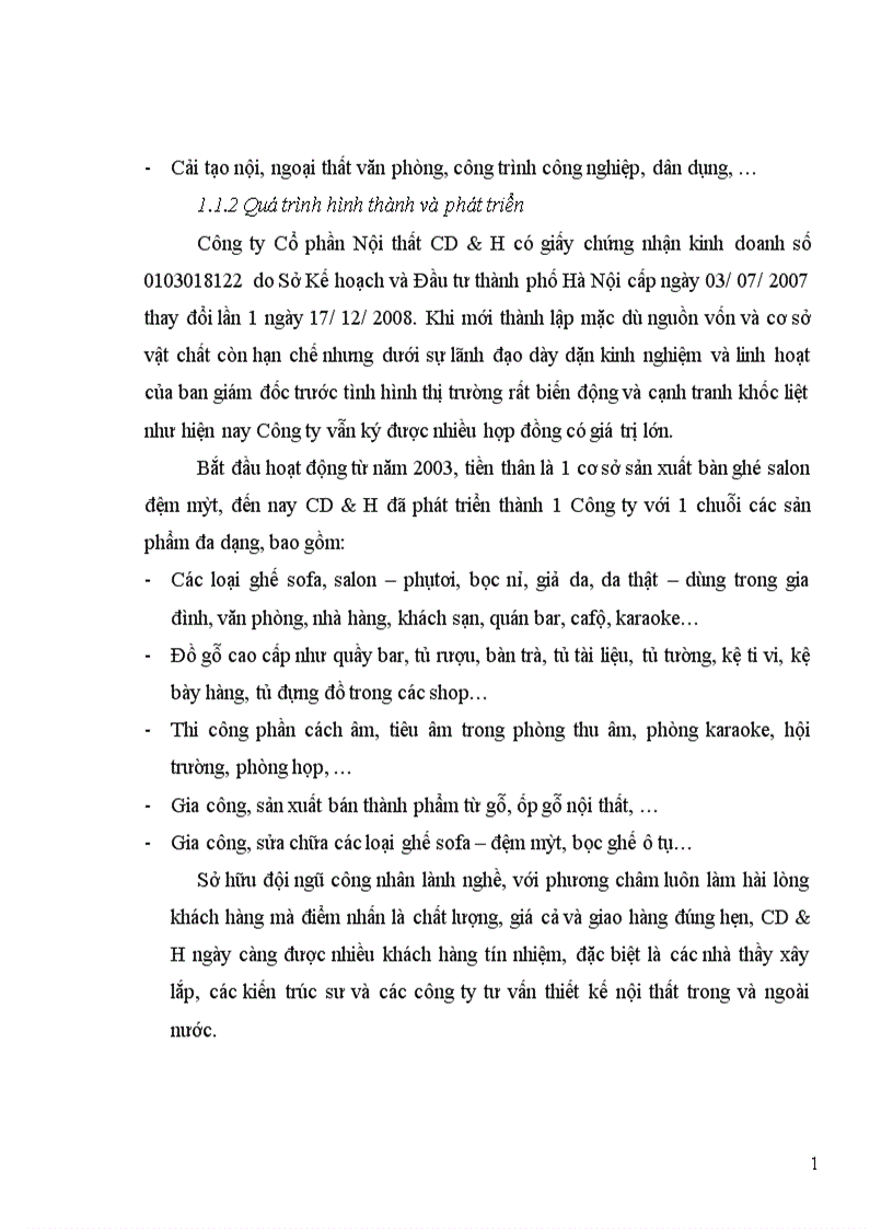 image for page Tổ chức công tác kế toán NVL tại Công ty Cổ phần Nội thất CD H