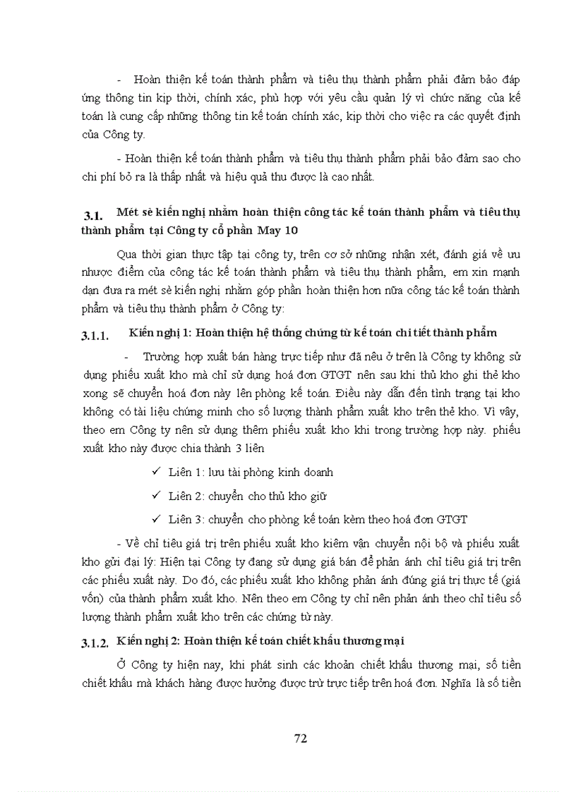 image for page Hoàn thiện công tác kế toán thành phẩm và tiêu thụ thành phẩm tại Công ty cổ phần May 10 1