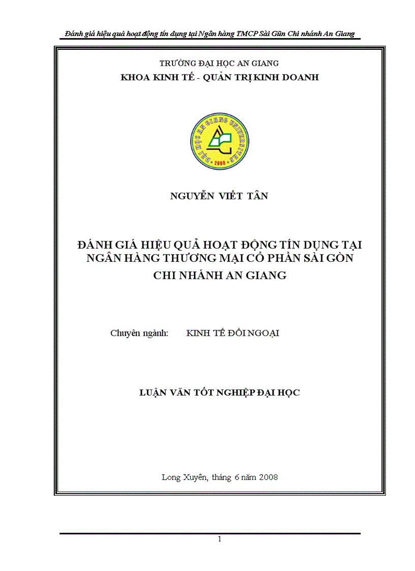 image for page Đánh giá hiệu quả hoạt động tín dụng tại Ngân hàng TMCP Sài Gòn Chi nhánh An Giang