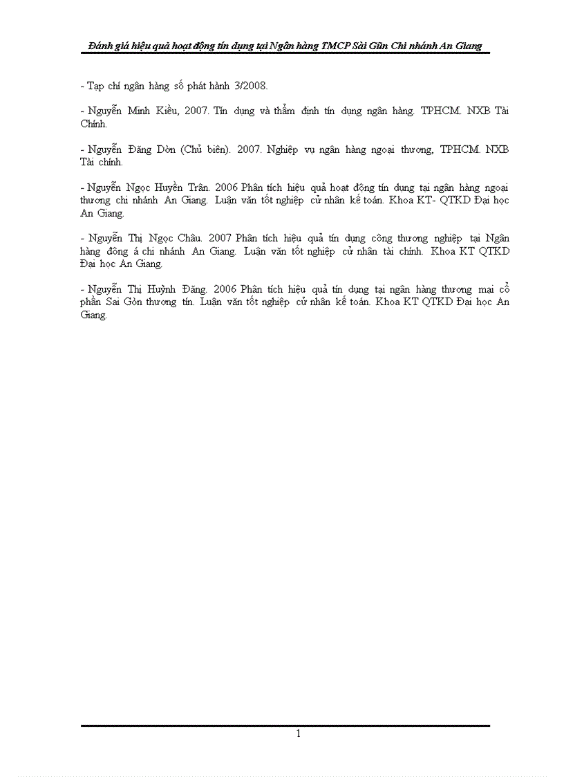 image for page Đánh giá hiệu quả hoạt động tín dụng tại Ngân hàng TMCP Sài Gòn Chi nhánh An Giang