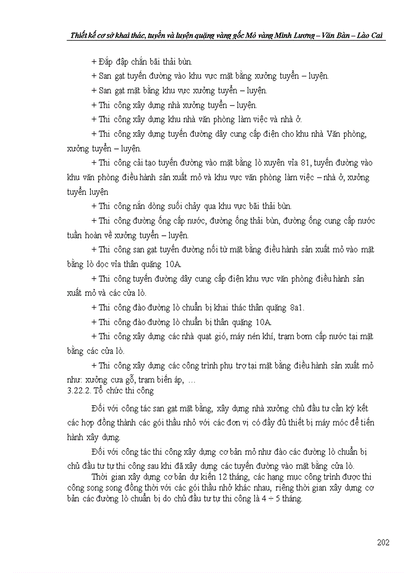 image for page Thiết kế kỹ thuật bản vẽ thi công công trình khai thác tuyển quặng vàng gốc và các công trình phụ trợ tại mỏ vàng Minh Lương 1