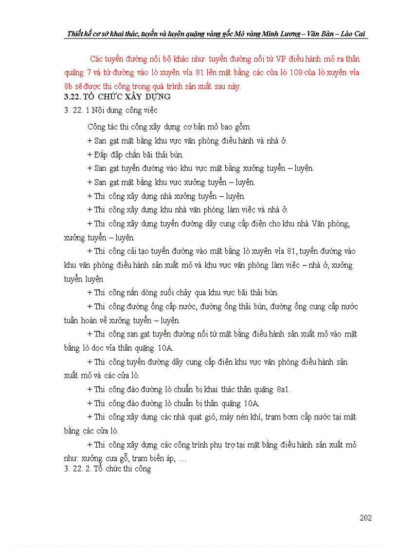 image for page Thiết kế kỹ thuật bản vẽ thi công công trình khai thác tuyển quặng vàng gốc và các công trình phụ trợ tại mỏ vàng Minh Lương 1