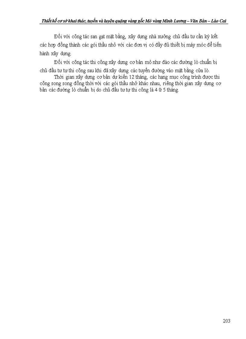 image for page Thiết kế kỹ thuật bản vẽ thi công công trình khai thác tuyển quặng vàng gốc và các công trình phụ trợ tại mỏ vàng Minh Lương 1