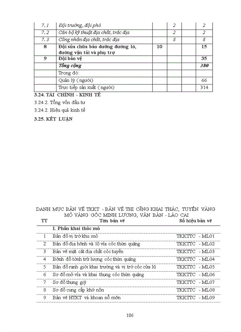 image for page Thiết kế kỹ thuật bản vẽ thi công công trình khai thác tuyển quặng vàng gốc và các công trình phụ trợ tại mỏ vàng Minh Lương 1