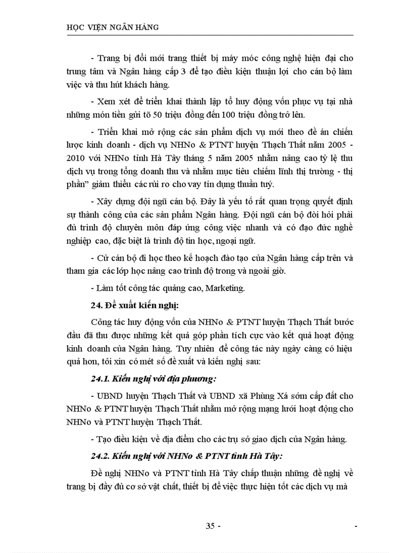 image for page Một số giải pháp và kiến nghị nhằm tăng cường công tác huy động vốn tại NHNo PTNT huyện Thạch Thất 1