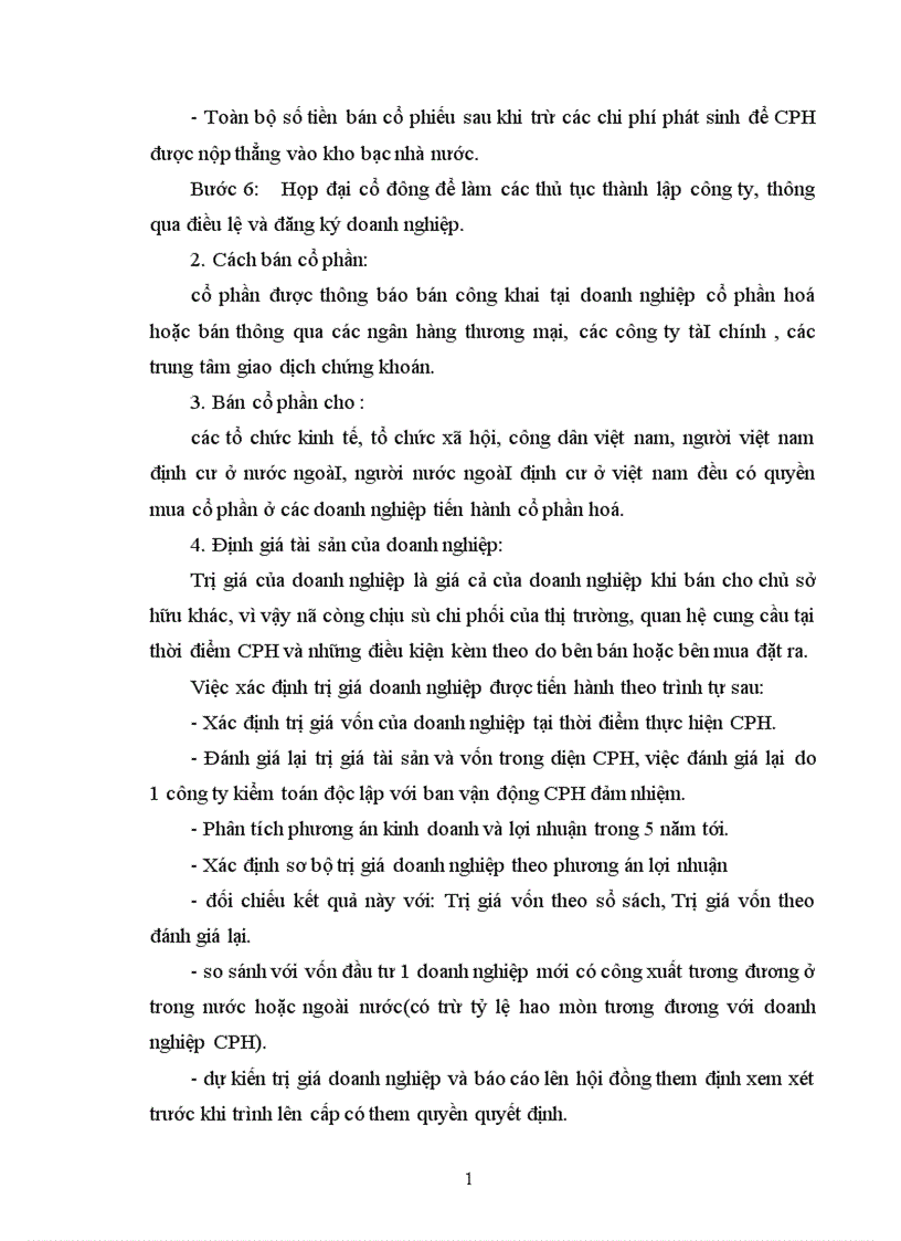 image for page Trình bày một doanh nghiệp nhà nước đã được tiến hành cổ phần hoá xong đã đăng ký hoạt động theo công ty cổ phần 1