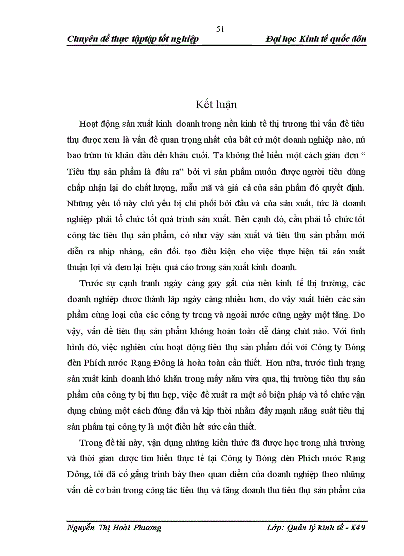 image for page Nâng cao công tác quản lý tiêu thụ sản phẩm trên thị trường tại công ty cổ phần Bóng đèn phích nước Rạng Đông