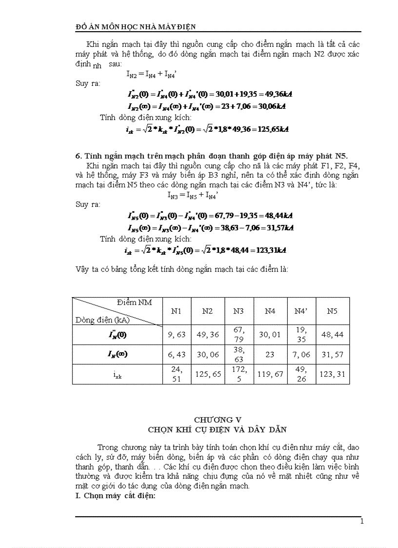 image for page Tính toán dòng điện ngắn mạch 1