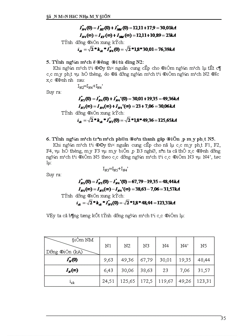 image for page Tính toán dòng điện ngắn mạch 1
