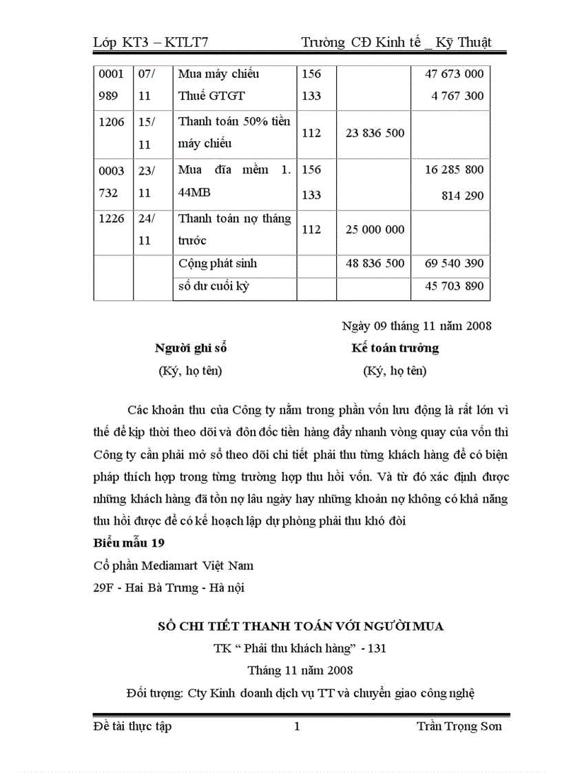 image for page Tổ chức kế toán bán hàng và xác định kết quả bán hàng ở Công ty Cụng ty CP Mediamart VN 1