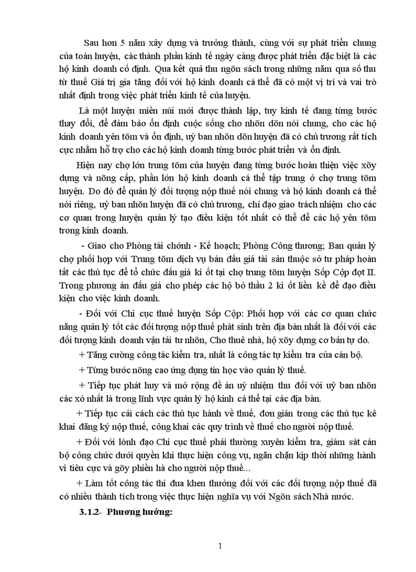 image for page Giải pháp tăng cường quản lý thuế Giá trị gia tăng đối với hộ kinh doanh cá thể tại Chi cục Thuế huyện Sốp Cộp Tỉnh Sơn La