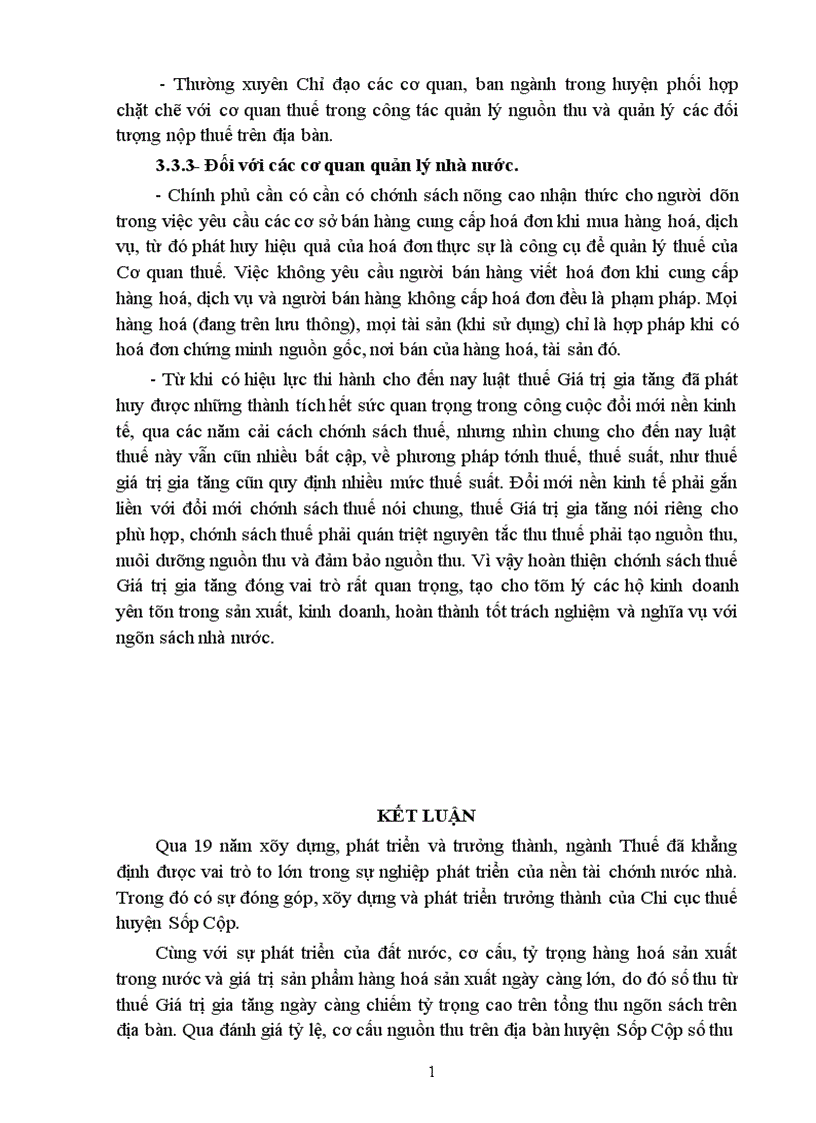 image for page Giải pháp tăng cường quản lý thuế Giá trị gia tăng đối với hộ kinh doanh cá thể tại Chi cục Thuế huyện Sốp Cộp Tỉnh Sơn La