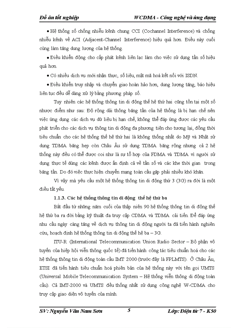 image for page WCDMA Công nghệ và ứng dụng Đồ án tốt nghiệp WCDMA Công nghệ và ứng dụng 1