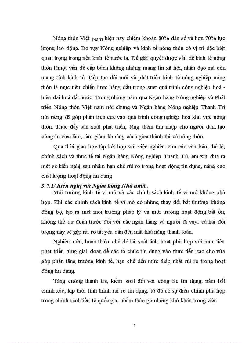 image for page Giải pháp nâng cao chất lượng hoạt động tín dụng tại Ngân hàng Nông nghiệp và phát triển Nông thôn Huyện Thanh Trì 1