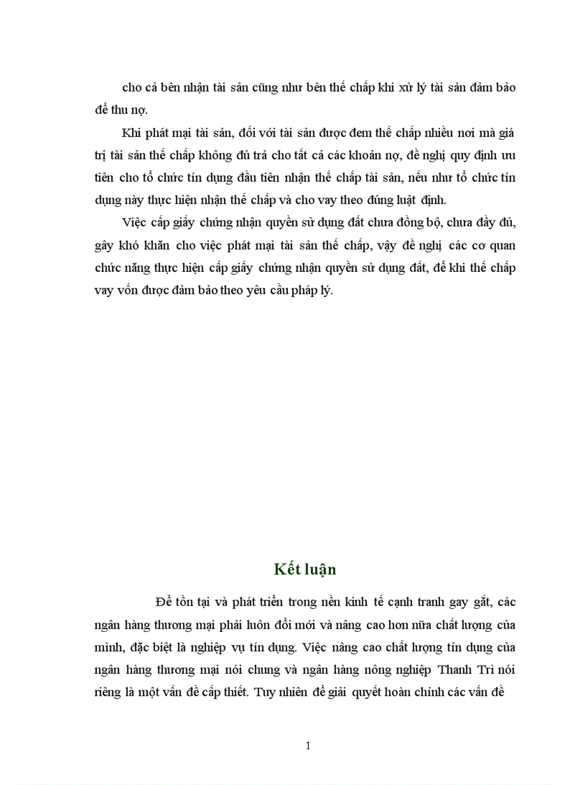 image for page Giải pháp nâng cao chất lượng hoạt động tín dụng tại Ngân hàng Nông nghiệp và phát triển Nông thôn Huyện Thanh Trì 1