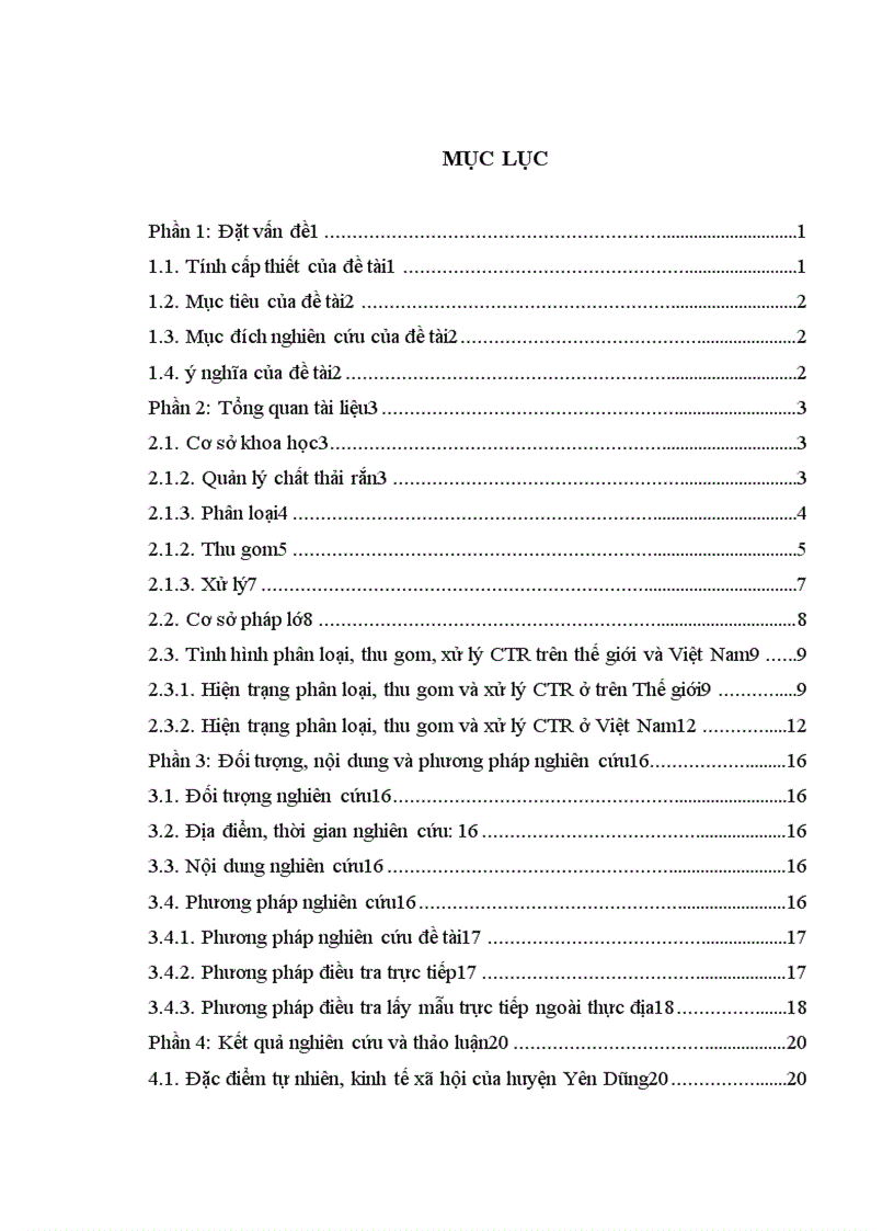 image for page Đánh giá công tác quản lý chất thải rắn sinh hoạt tại huyện Yên Dũng tỉnh Bắc Giang