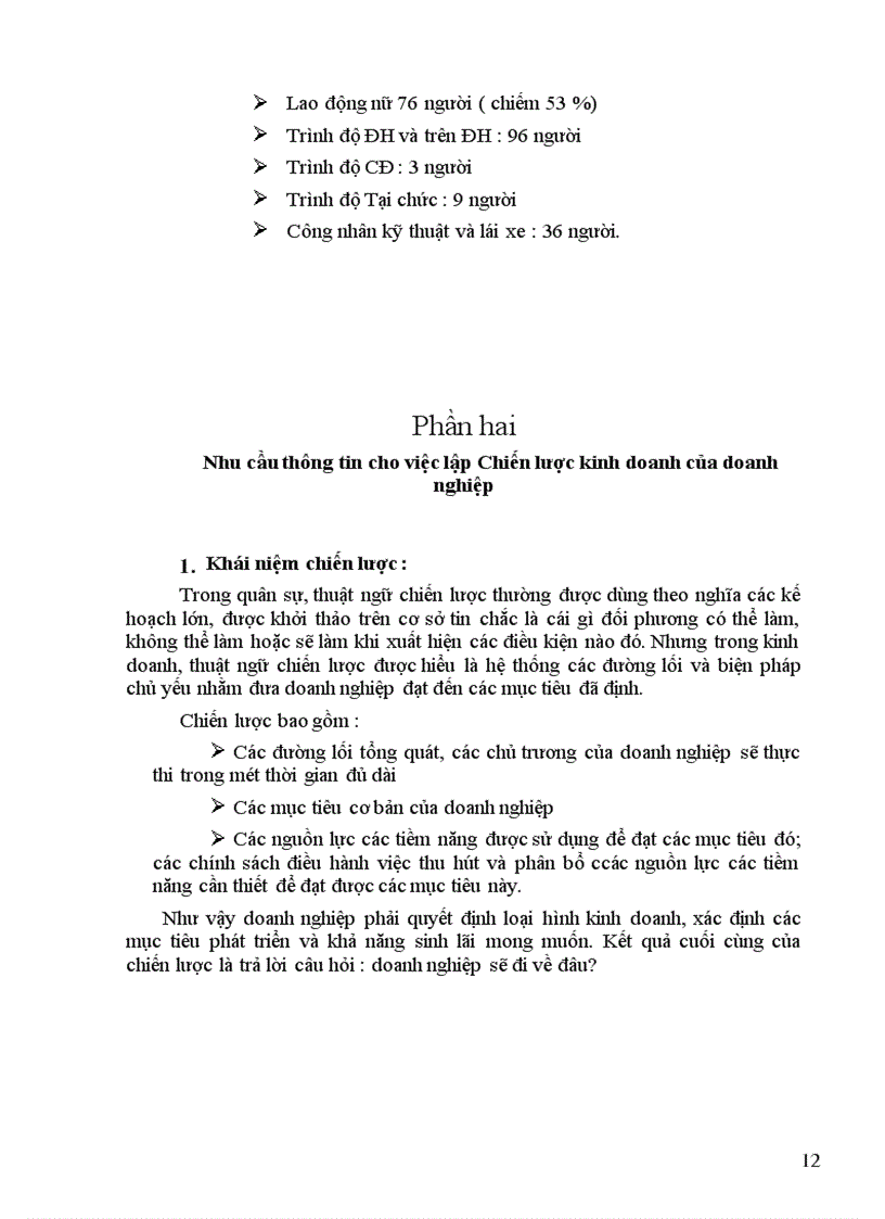 image for page Nhu cầu thông tin cho việc lập Chiến lược kinh doanh của doanh nghiệp 1