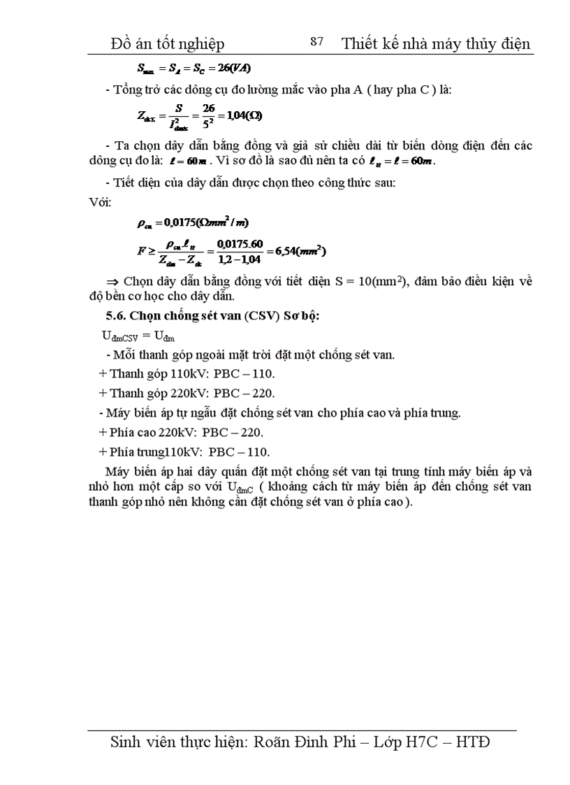 image for page Thiết kế nhà máy thủy điện công suất 4 x 100 MW cung cấp cho phụ tải điện áp máy phát phụ tải trung áp 110 kV Phụ tải cao áp 220 kV