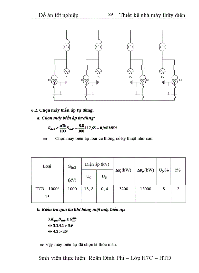 image for page Thiết kế nhà máy thủy điện công suất 4 x 100 MW cung cấp cho phụ tải điện áp máy phát phụ tải trung áp 110 kV Phụ tải cao áp 220 kV