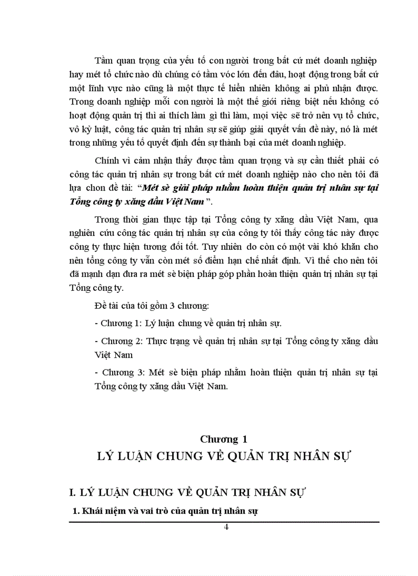 image for page Một số giải pháp nhằm hoàn thiện quản trị nhân sự tại Tổng công ty xăng dầu Việt Nam 1