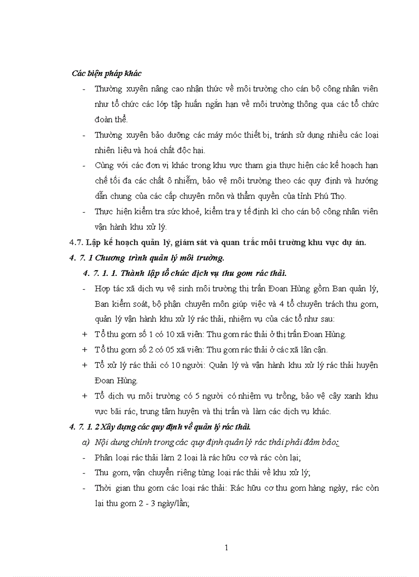 image for page Đánh giá tác động môi trường dự án Cải tạo nâng cấp khu xử lý rác thải sinh hoạt hợp vệ sinh huyện Đoan Hùng