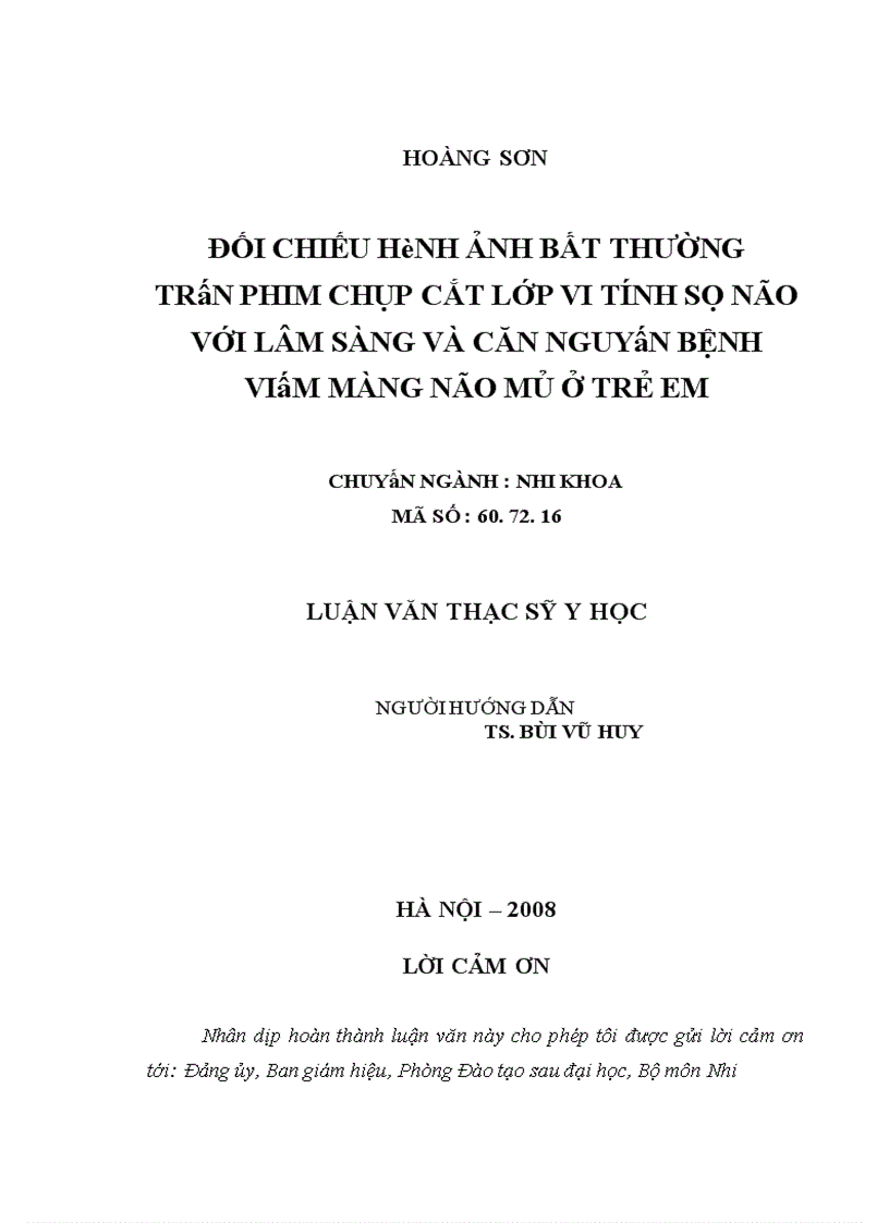 image for page Đối chiếu hình ảnh bất thường trên phim chụp cắt lớp vi tính sọ não với lâm sàng và căn nguyên bệnh viêm màng não mủ ở trẻ em