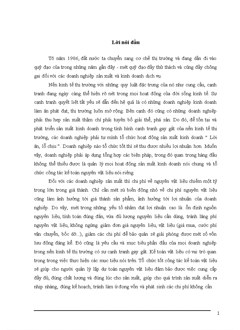 image for page Tổ chức công tác kế toán nguyên vật liệu tại Xí nghiệp sản xuất thiết bị điện 1