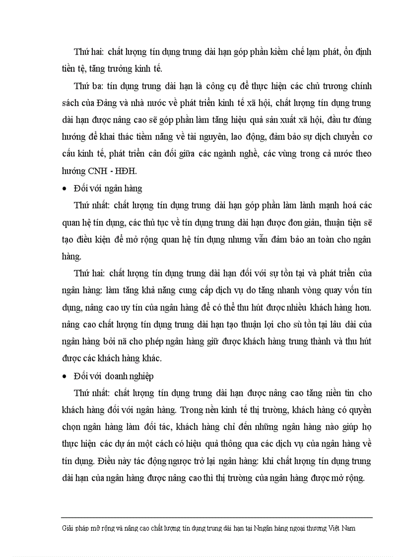 image for page Giải pháp nhằm nâng cao chất lượng tín dụng trung dài hạn tại Ngân hàng Ngoại thương Việt Nam 1