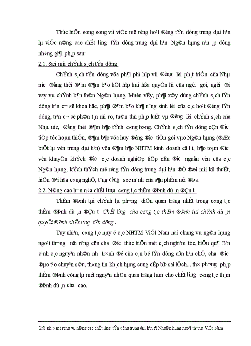 image for page Giải pháp nhằm nâng cao chất lượng tín dụng trung dài hạn tại Ngân hàng Ngoại thương Việt Nam 1