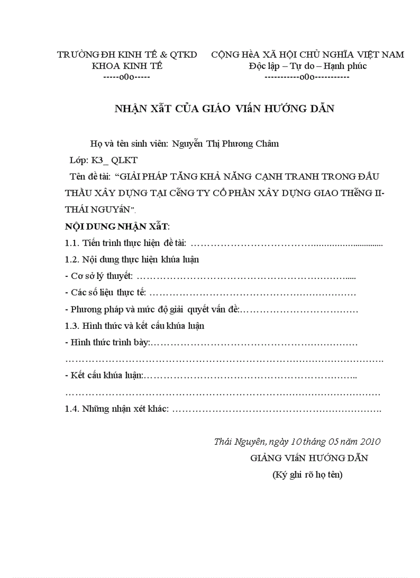 image for page Giải pháp tăng khả năng cạnh tranh trong đấu thầu xây dựng tại công ty Cổ phần xây dựng giao thông II Thái Nguyên