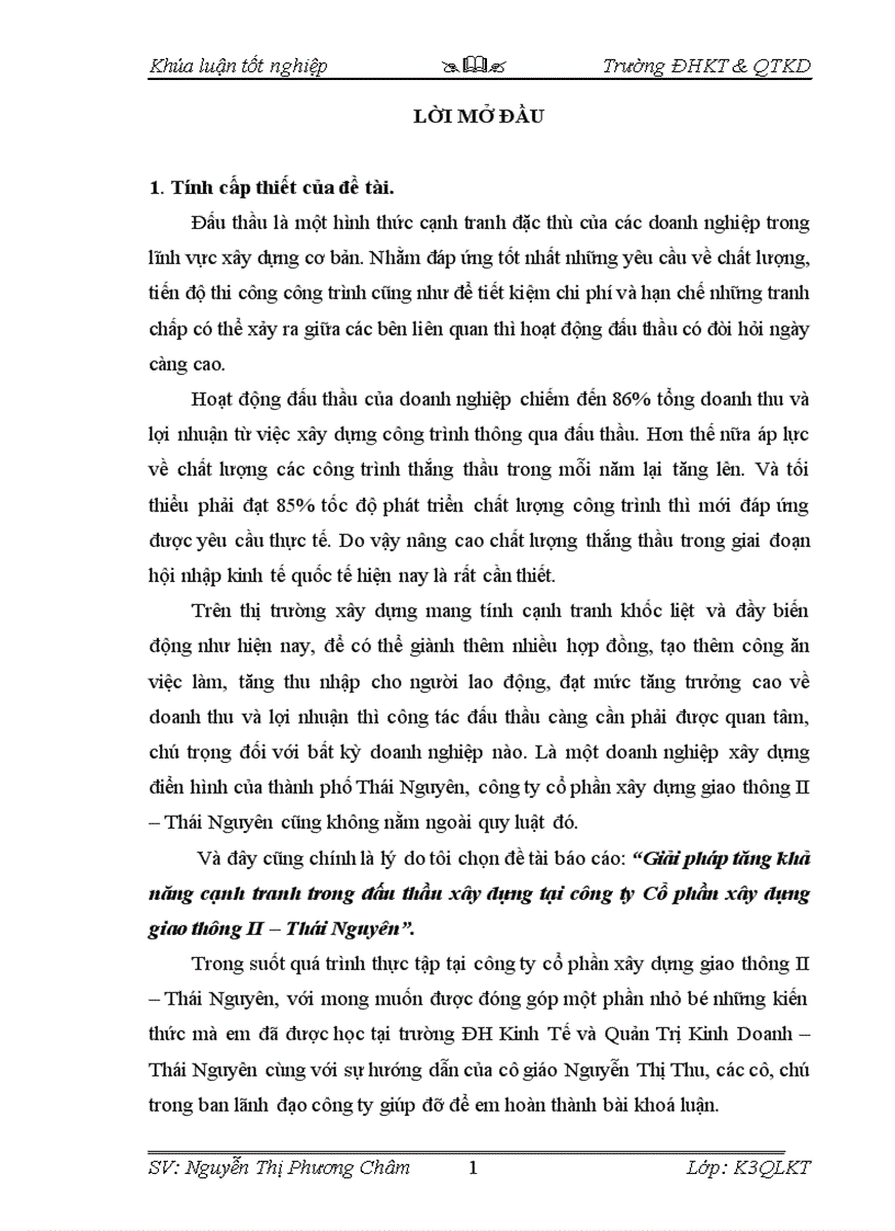 image for page Giải pháp tăng khả năng cạnh tranh trong đấu thầu xây dựng tại công ty Cổ phần xây dựng giao thông II Thái Nguyên