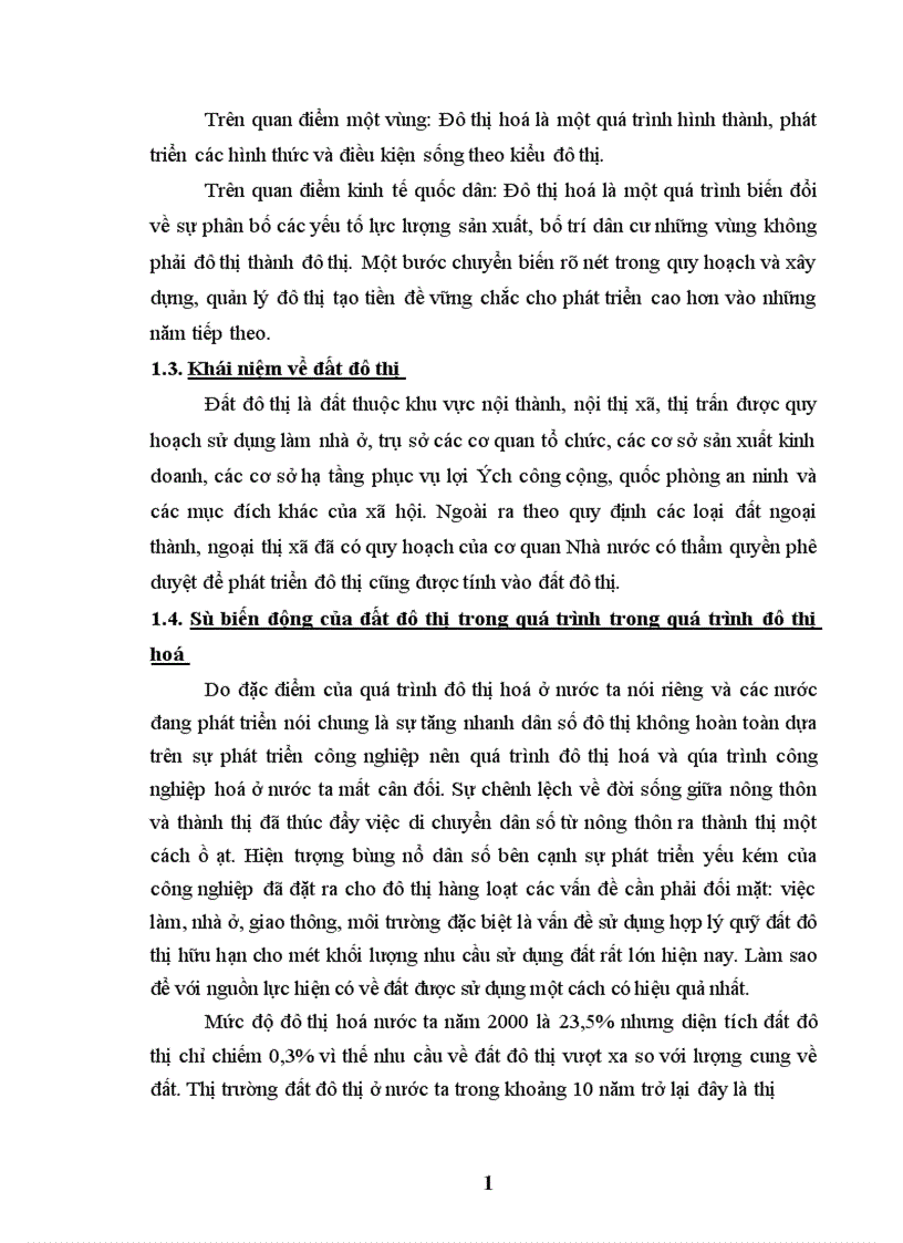 Đô thị hoá với tốc độ ngày càng cao là xu thế tất yếu của các quốc gia trên thế giới nói chung và Việt Nam nói riêng 1