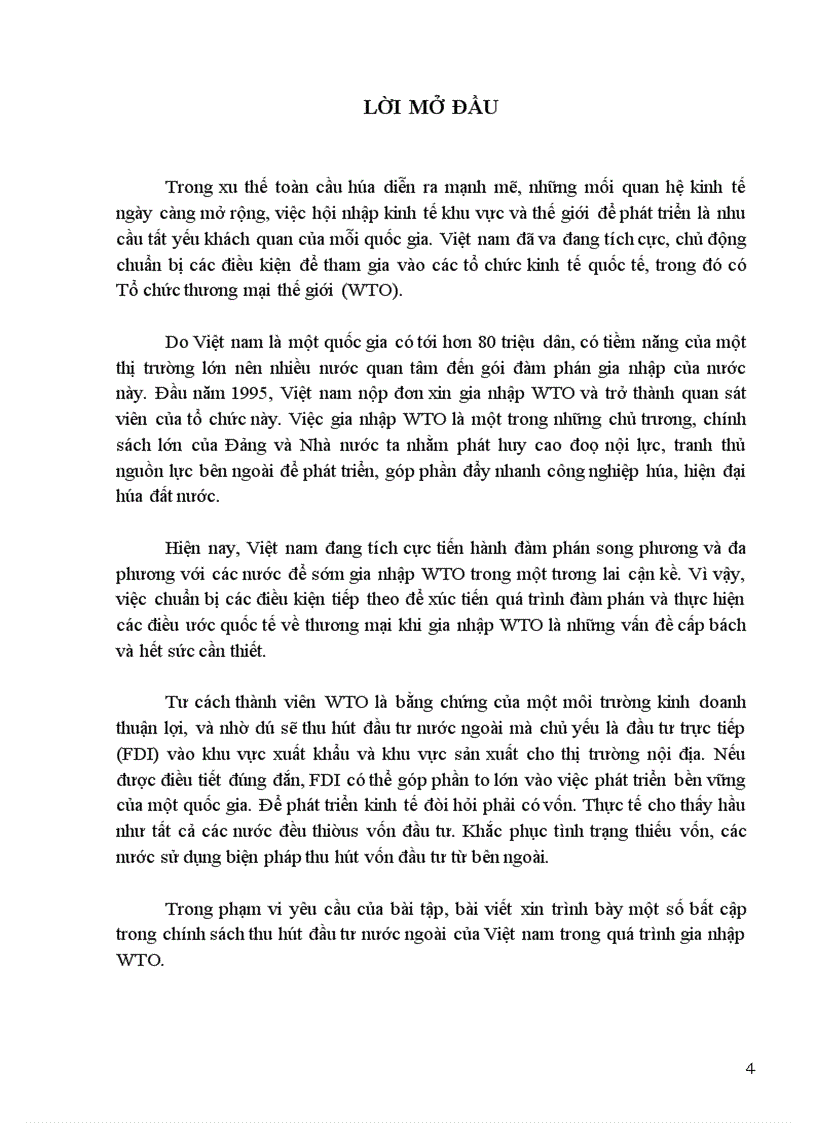 image for page Những bất cập trong thu hút đầu tư nước ngoài tại Việt Nam trong quá trình gia nhập WTO 1