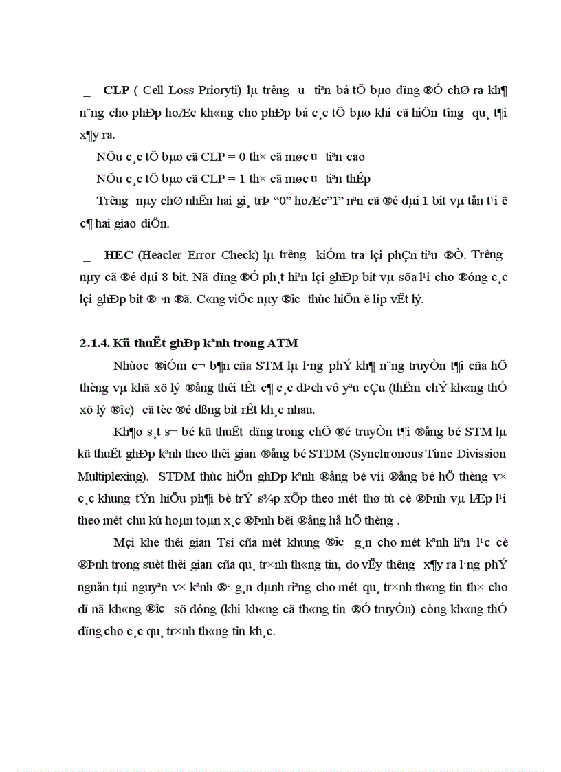 image for page Công nghệ ATM giải pháp truyền dẫn của mạng B ISDN