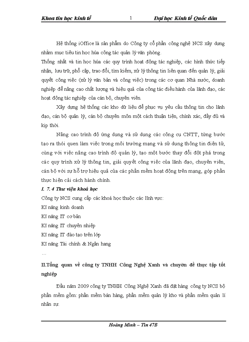 image for page Xây dựng phần mềm quản lý kho của công ty TNHH Công nghệ Xanh 1