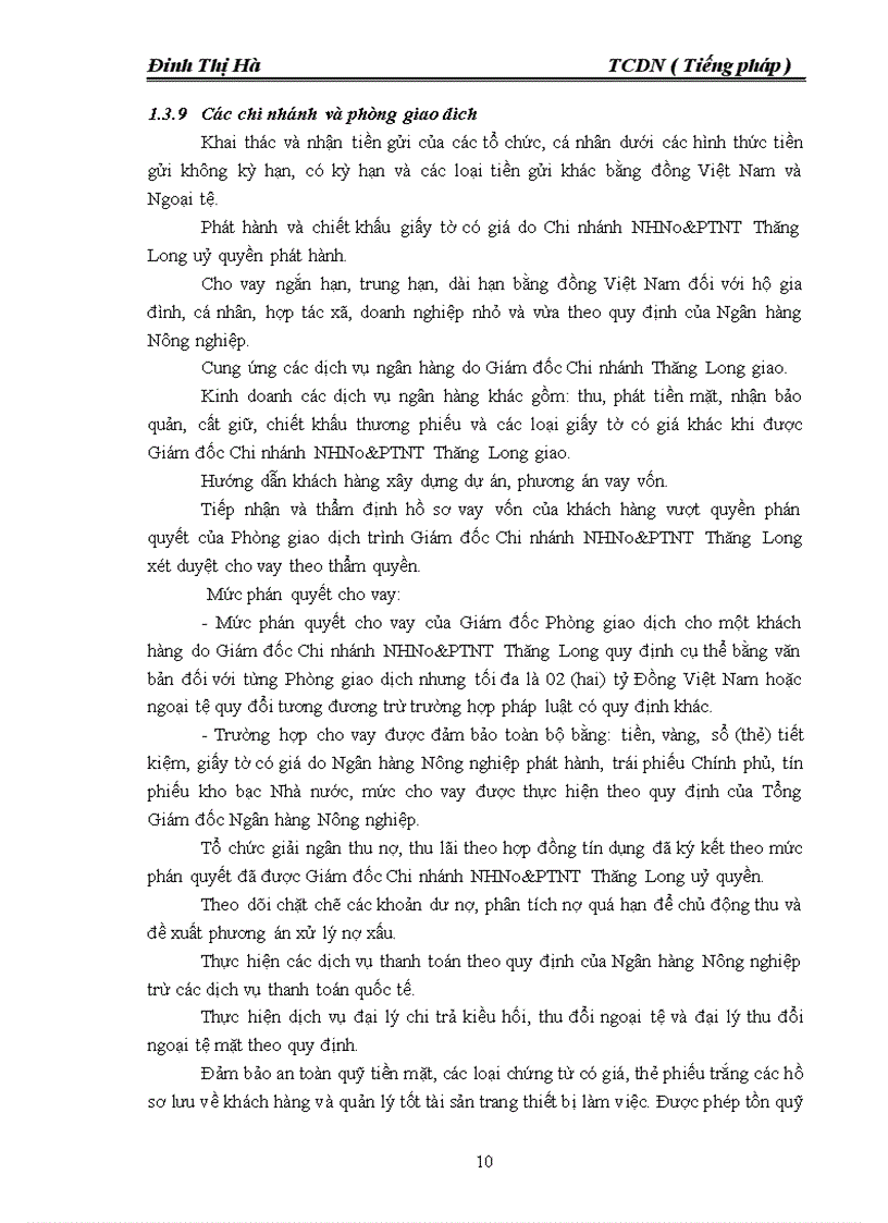 image for page Định hướng phát triển của Chi nhánh Agribank Thăng Long