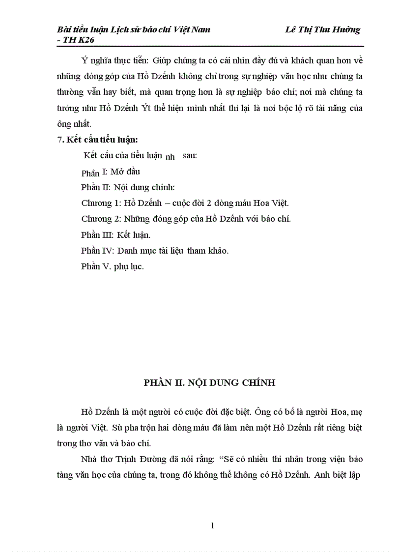 image for page Bài tiểu luận Lịch sử báo chí Việt Nam