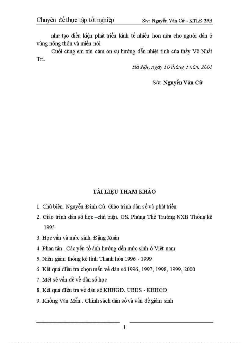 image for page Ảnh hưởng của trình độ học vấn đến mức sinh ở Thanh Hoá 1