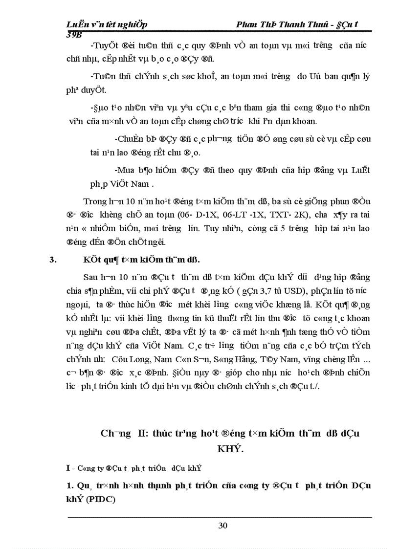 image for page Thực trạng và giải pháp đầu tư vào hoạt động tìm kiếm thăm dò Dầu khí tại công ty Đầu tư phát triển Dầu khí PIDC 1
