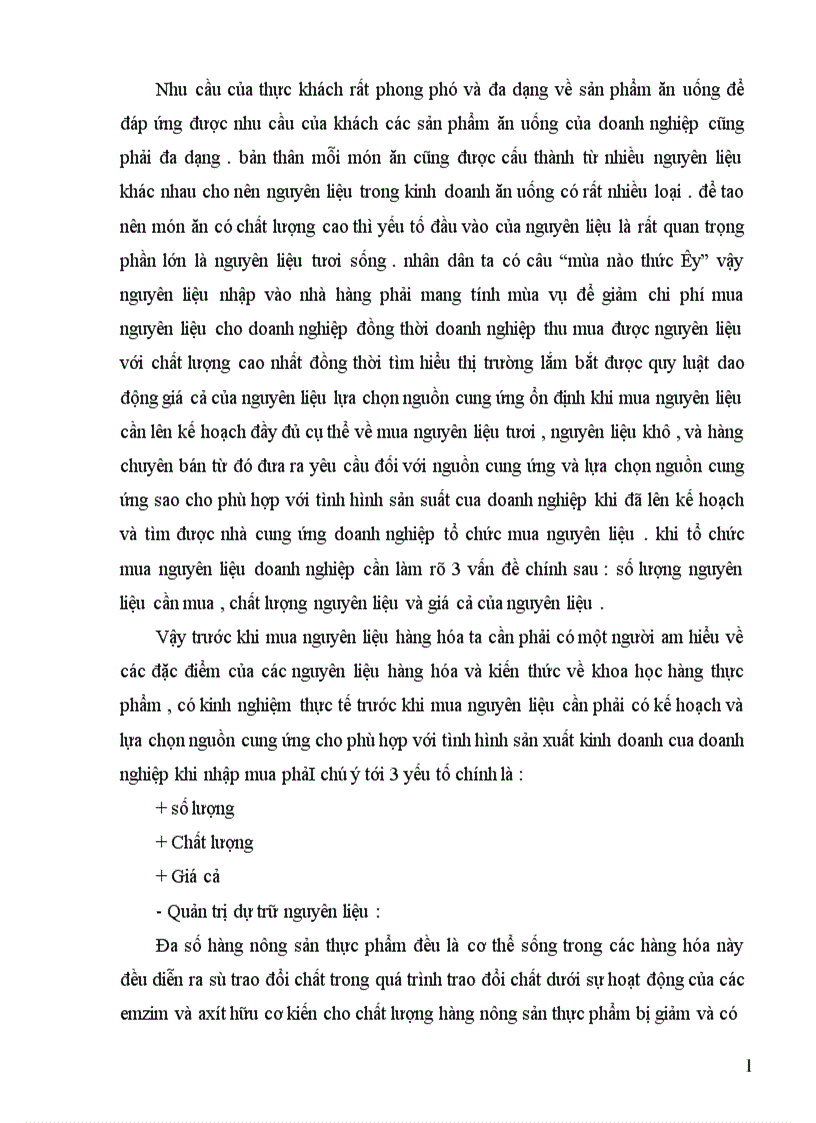 image for page Nghiên cứu và khảo sát công tác cung ứng nguyên liệu và tổ chức sản xuất sản phẩm tại bộ phận bếp của một số cơ sở