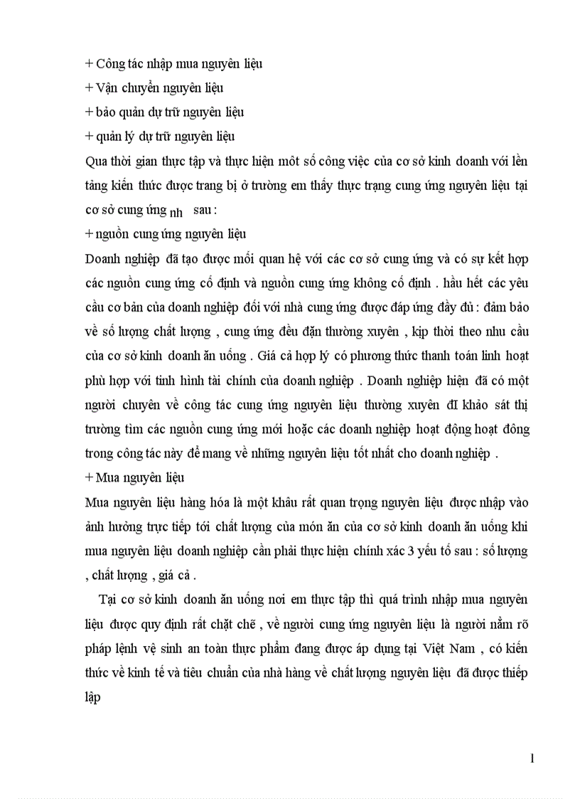 image for page Nghiên cứu và khảo sát công tác cung ứng nguyên liệu và tổ chức sản xuất sản phẩm tại bộ phận bếp của một số cơ sở